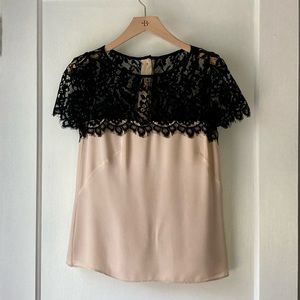 Milly of New York Mila Top in Black and Blush